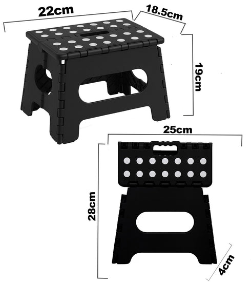 Foldable Plastic Step Stool | Non-Slip Household Stool