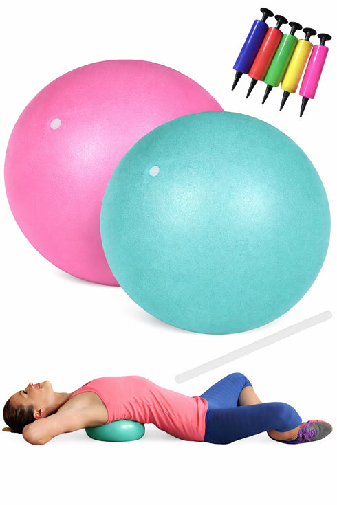 25cm Anti-Burst Pilates Ball | Yoga Exercise Ball with Pump