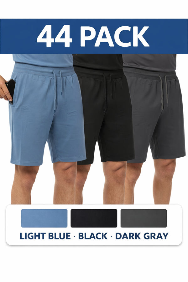 Men's Drawstring Shorts - Bulk Pack (44 or 88)