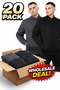 20 Men's Utility Jackets (M/L) - Grey & Black - Wholesale Winter Coats