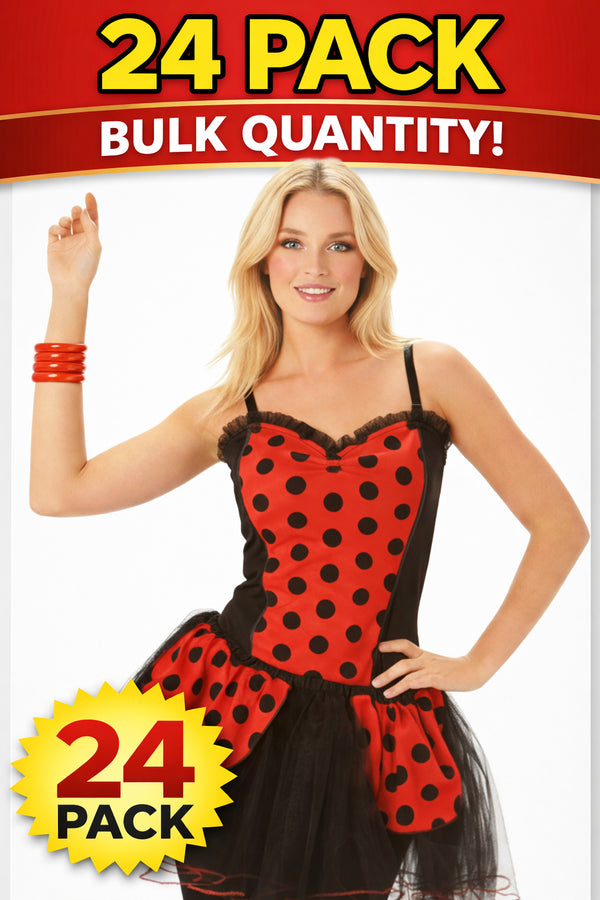 24-Pack Women’s Ladybird Costume Vest Top