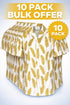 Men’s White Short Sleeve Hawaiian Shirt – 10 or 20 Pack
