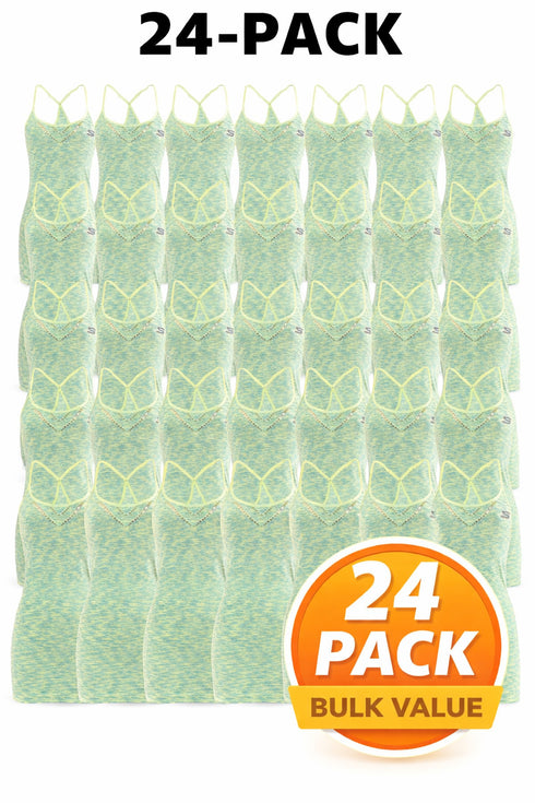 Women’s Neon Green Racerback Activewear Tank Top – 12 or 24 Pack