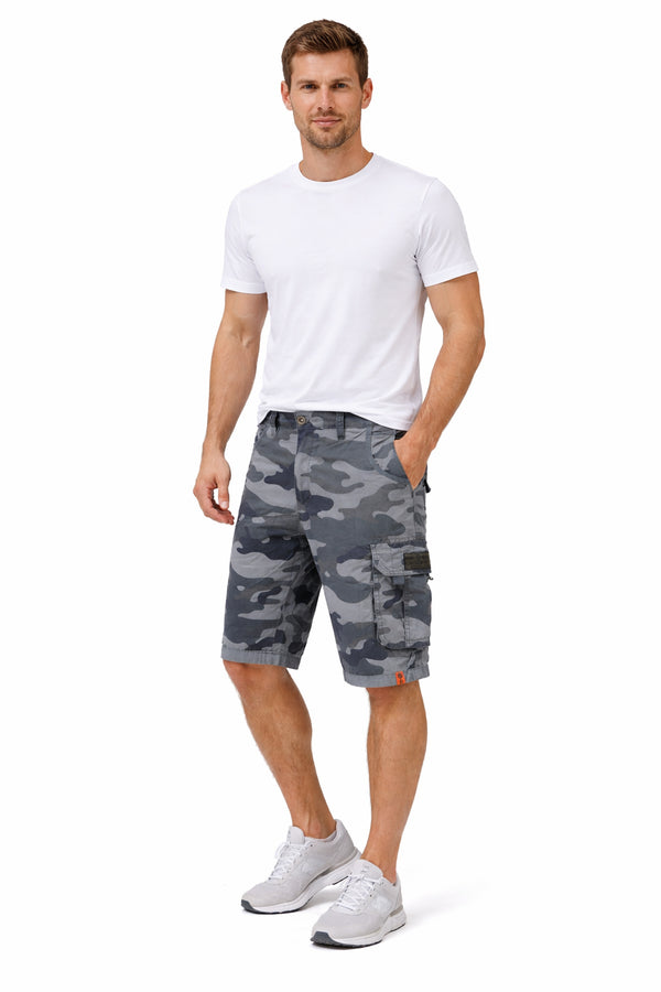 Mens Camo Cargo Knee Length Shorts