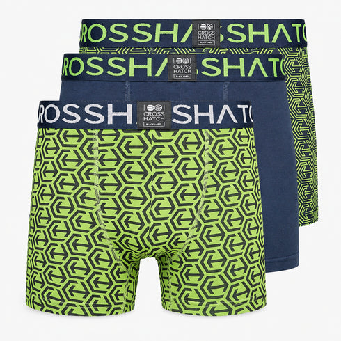 3 Pack Men’s Crosshatch Boxer Trunks