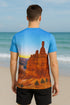 Men’s Scenic Landscape Print Short Sleeve T-Shirt
