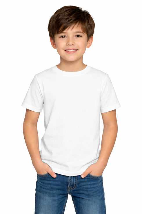 7 Pack Kids Plain Cotton Blend T-shirts