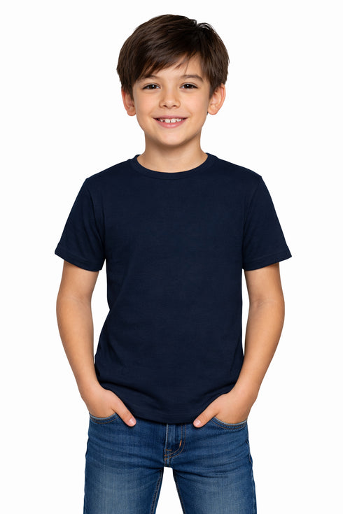 7 Pack Kids Plain Cotton Blend T-shirts