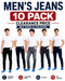10 Pack Men’s Enzo Jeans Mixed Sizes & Colours Wholesale Bulk - From £9.49 Per Unit