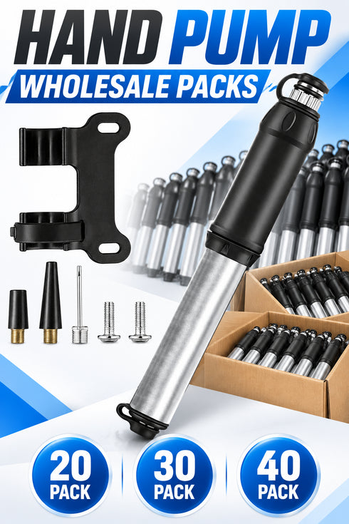 Mini Portable Hand Pump with Presta & Schrader Valve - 20/30/40 Pack - From £1.99 Per Unit