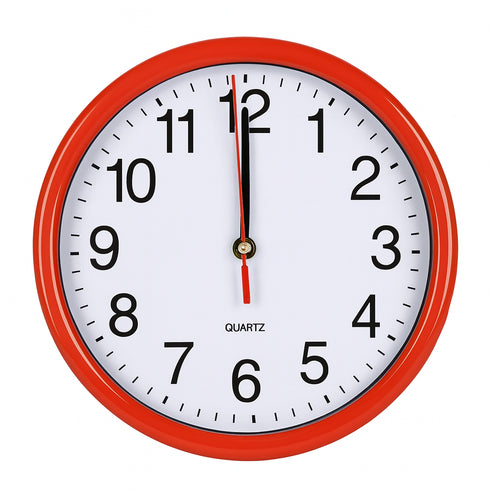Classic Quartz Wall Clock – Silent Sweep, Easy-to-Read Numbers, Modern Round Design