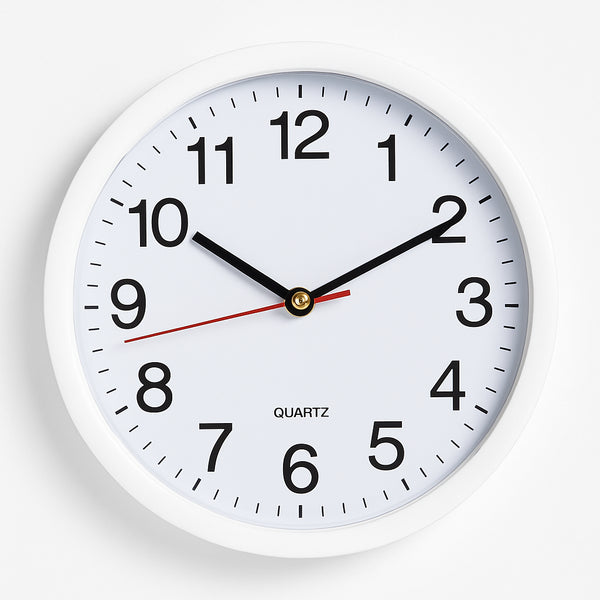 Classic Quartz Wall Clock – Silent Sweep, Easy-to-Read Numbers, Modern Round Design