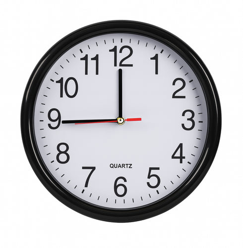 Classic Quartz Wall Clock – Silent Sweep, Easy-to-Read Numbers, Modern Round Design