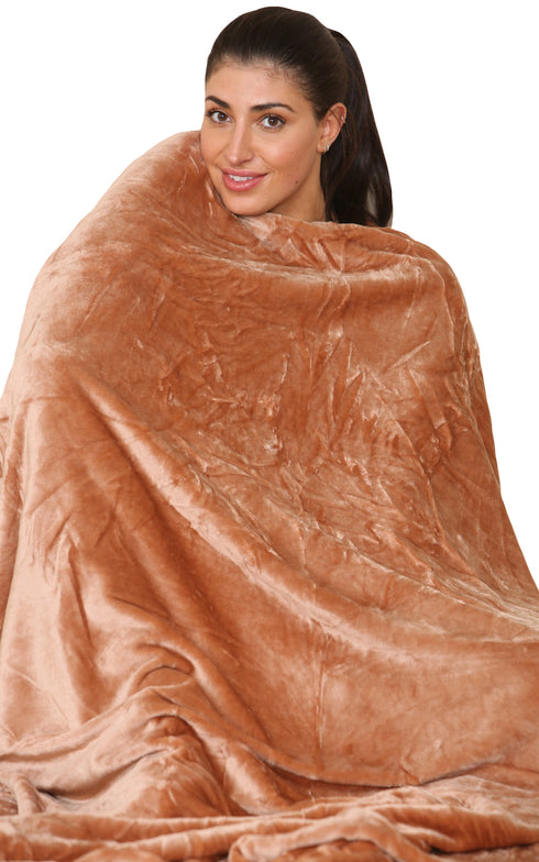 Large Faux Fur Warm Fleece Throw