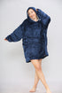 Unisex Oversized Blanket Hoodie – Navy Ultra Soft Wearable Fleece