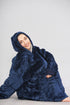 Unisex Oversized Blanket Hoodie – Navy Ultra Soft Wearable Fleece