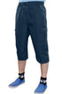 Mens Three Quarter Cotton Cargo Shorts