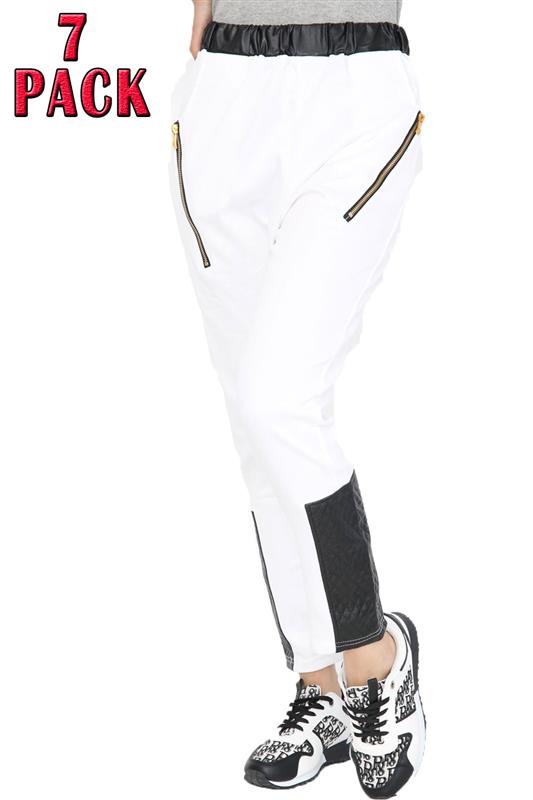 Women’s Slim Fit Jogger Pants with Zip Pockets - 7/14 Pack