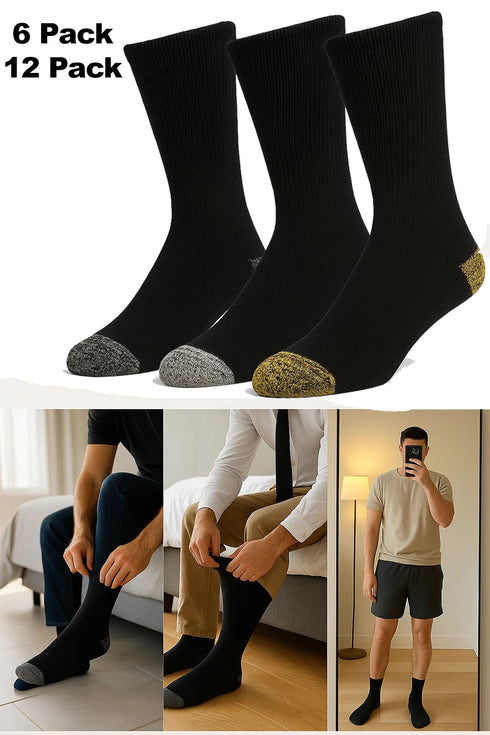 Men's Premier Work Socks – Heavy Duty, Cushioned, Antibacterial, Multi-Pack