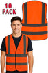 High Vis Reflective Stripes Vest - 10/20 Pack