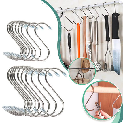 Anti-Rust Stainless Steel Metal Hooks - 10/20/50 Pack