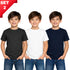 3 Pack Kids Plain Cotton Blend T-shirts