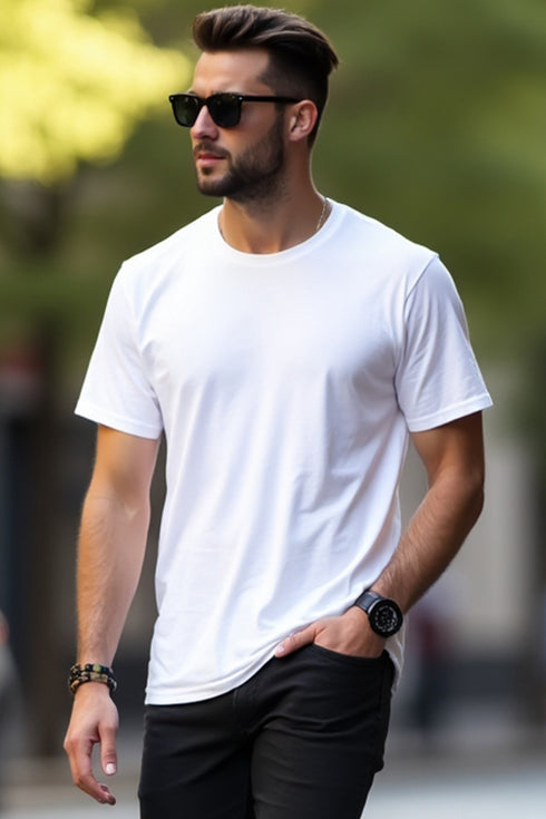 Mens Plain Polycotton T Shirt