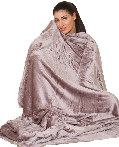 Large Faux Fur Warm Fleece Throw