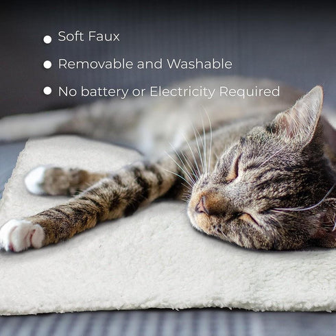 Self-Heating Pet Pad: Non-Electric, Soft, Washable Thermal Mat for Dogs & Cats - Ideal for Indoor Winter Use (60x45cm), 10/20 Pack.