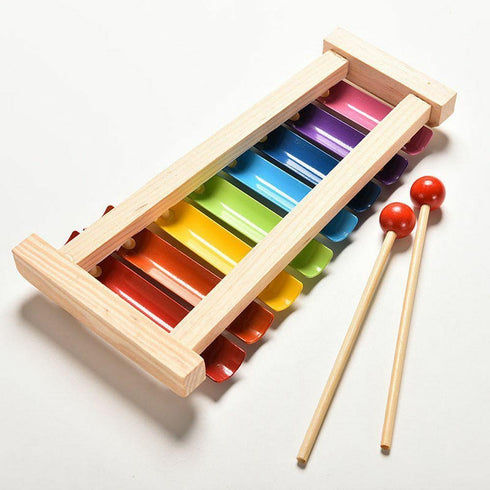 Wooden Rainbow Xylophone 8 Tone Music Enlightenment