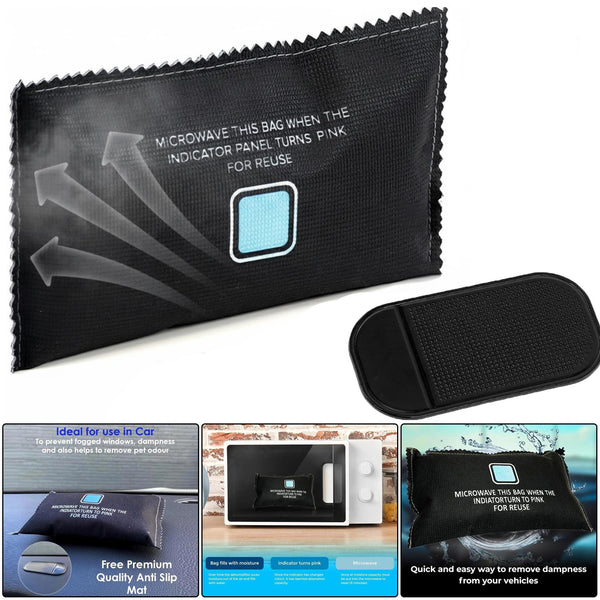 Reusable Dehumidifier Bag – Microwaveable Moisture Absorber to Prevent Window Fog & Damp Smells