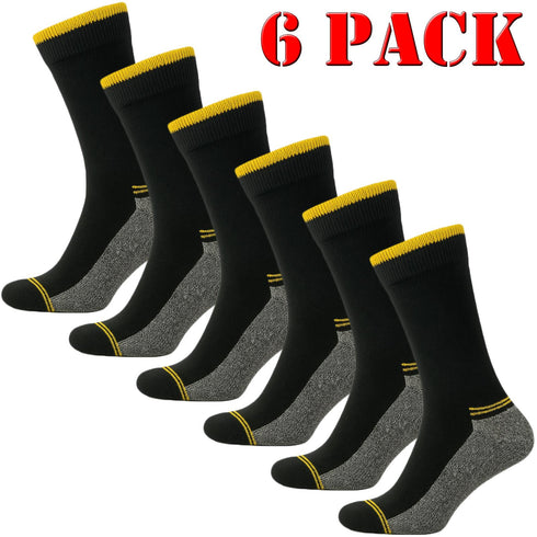 Men's Thermal Work Socks – Thick, Warm & Cushioned (6 or 12 Pairs)