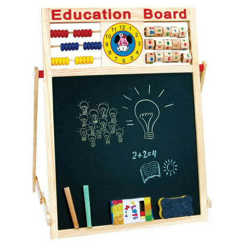 Kids Double Side 6in 1 Wooden Activity Board