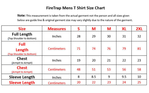 Fire Trap Mens Cotton Short Sleeve T-shirt