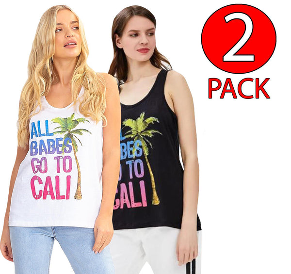 2 Pack Womens Camisole Tank Top