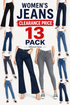 13 Pack Women’s Jeans Mixed Sizes Clearance Bundle - From £2.69 Per Unit