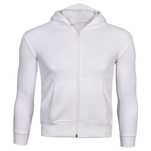 Kids Unisex Plain Zip up Hoodie - No Cord