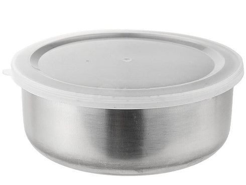 15-Piece Stainless Steel Bowl Set with Lids & Measuring Spoons