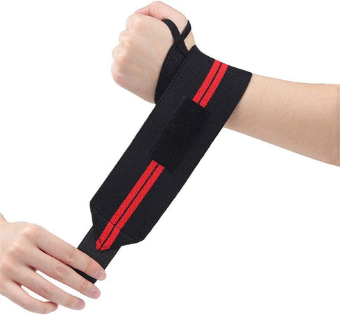 1 Pair Elastic Wrist Wraps For Strength Training & Gym