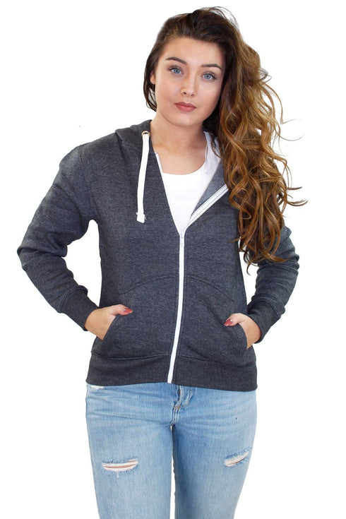 Women Polycotton Zipper Hoodie