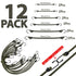 Bungee Cords With Hooks - 12/24 Pieces