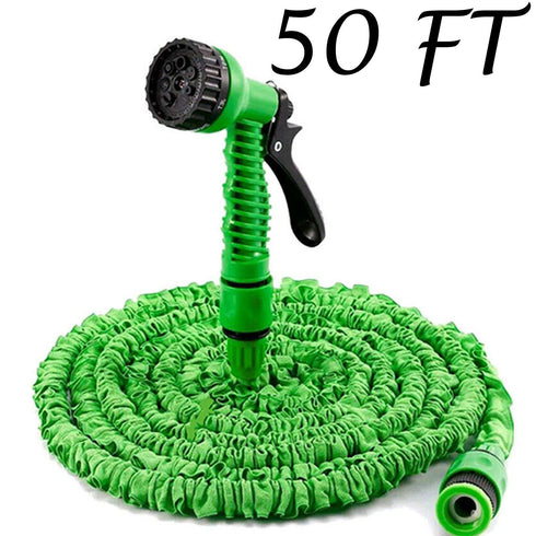 Expandable Garden Hose Pipe Extra Long Flexible Anti-Kink Spray Gun - 50/100 Feet