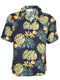 Men’s Hawaiian Shirt with Tropical Leaf and Floral Print – Casual Beachwear