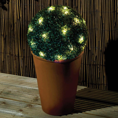 Solar Powered Topiary Ball With 20 LED Lights