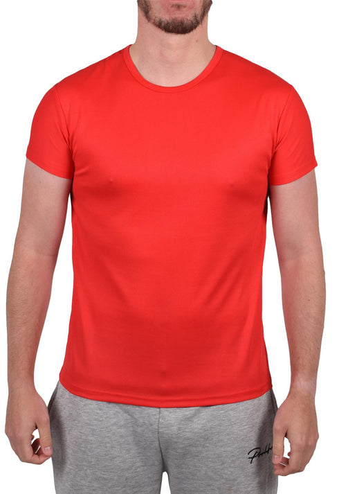 Men Polyester Breathable Short Sleeve T-Shirt