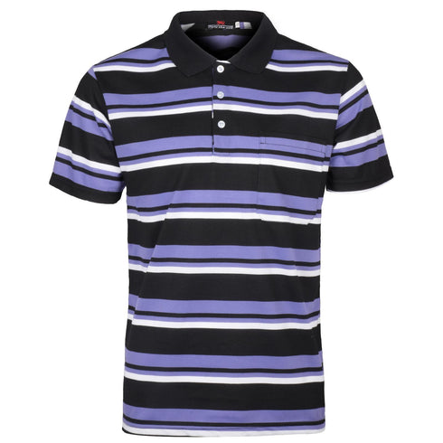 3 Pack Mens Striped Polo Collar Shirts