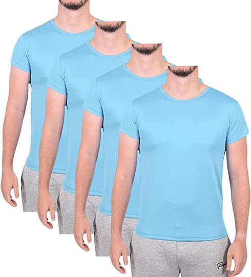 4 Pack Mens Quick Dry Breathable T Shirts