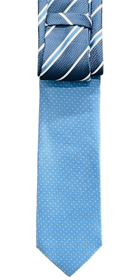 Mens Party wear Solid Striped Ties - Pack of 2