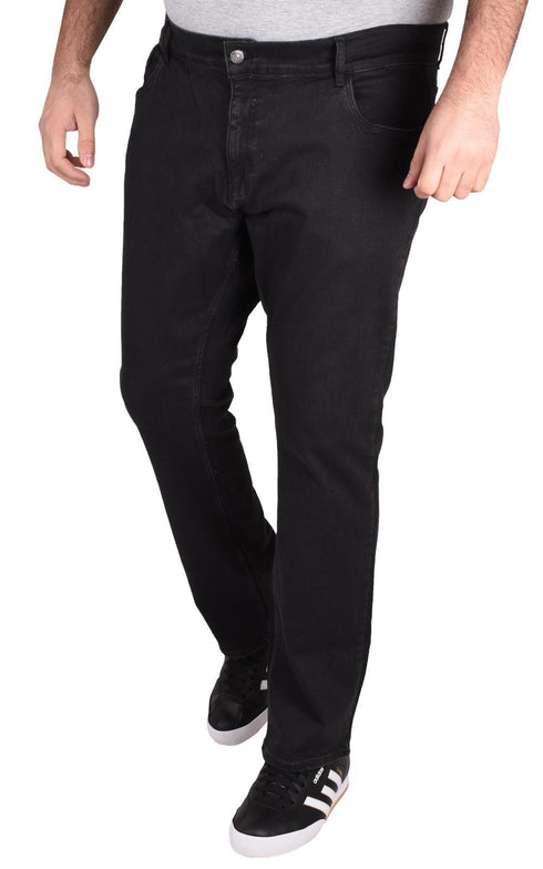 Men’s Straight Fit Denim Jeans – Dark Blue & Black Casual Jeans