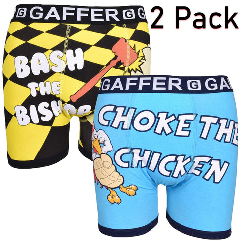 2 Pack Gaffer Mens Funky Boxers